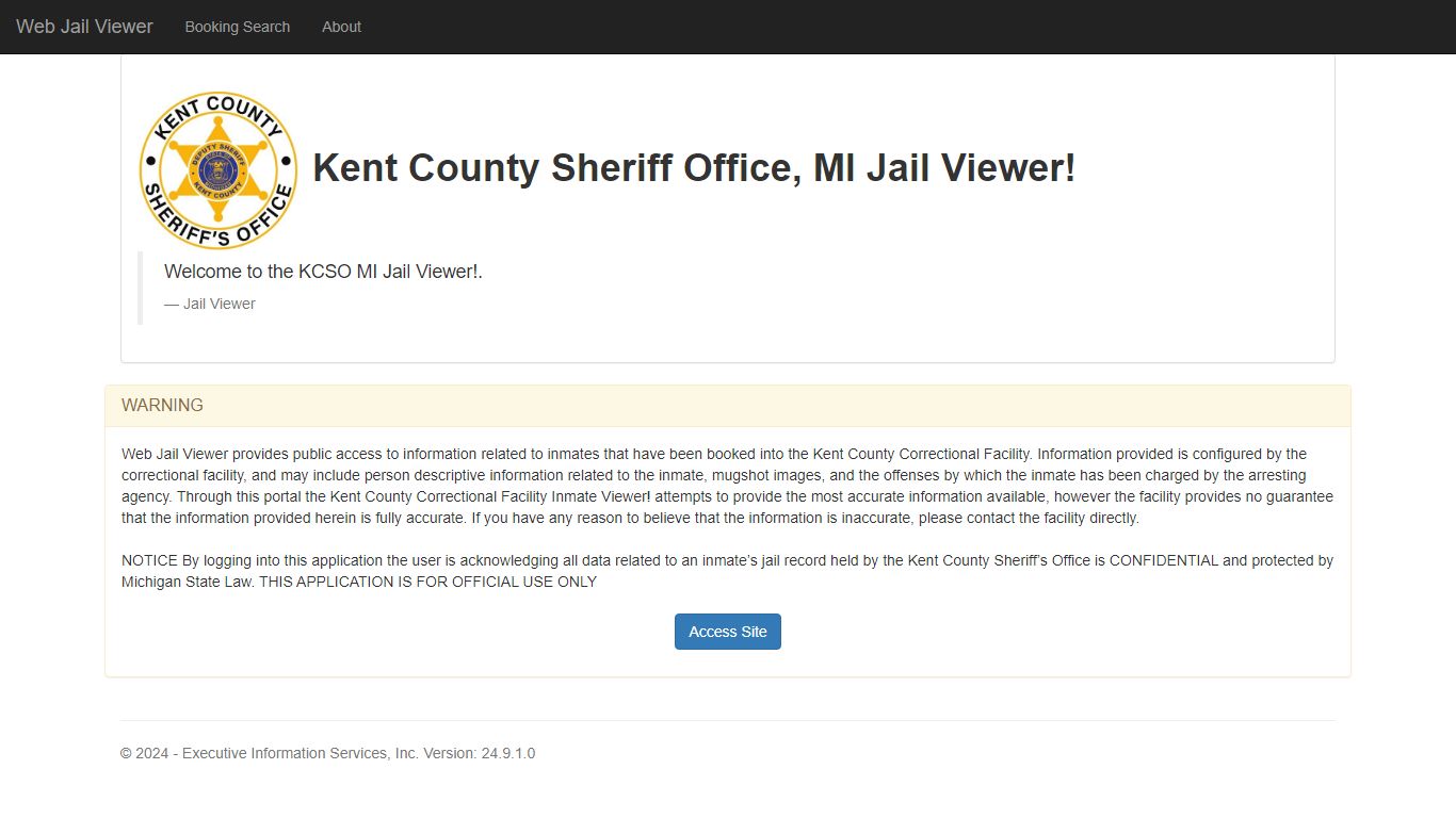 Kent County Sheriff Office, MI Jail Viewer!